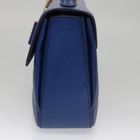 CELINE Hand Bag Leather Blue Gold - Picture 5 of 13